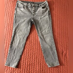 Express FleXX medium rise short skinny jeans - Grey